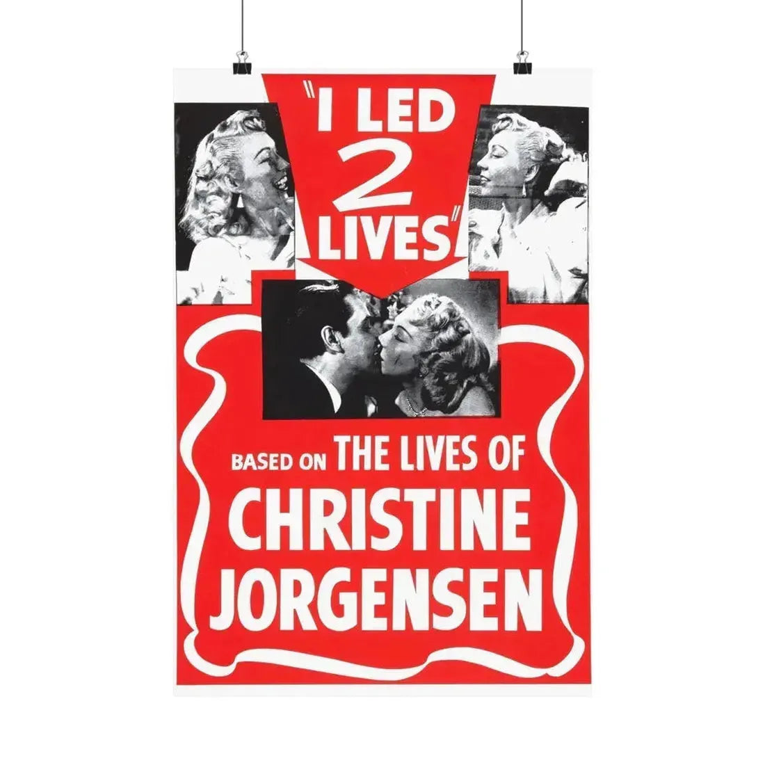 I LED 2 LIVES (GLEN OR GLENDA) 1953 - Paper Movie Poster 16″ x 24″ Matte - The Sticker Space