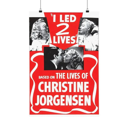 I LED 2 LIVES (GLEN OR GLENDA) 1953 - Paper Movie Poster 16″ x 24″ Matte - The Sticker Space