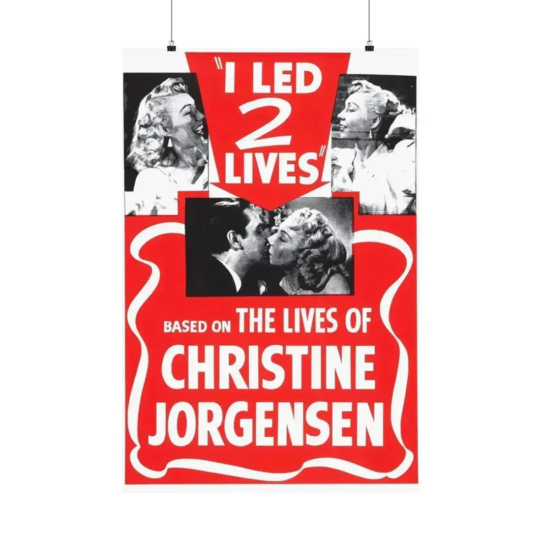 I LED 2 LIVES (GLEN OR GLENDA) 1953 - Paper Movie Poster 24″ x 36″ Matte - The Sticker Space