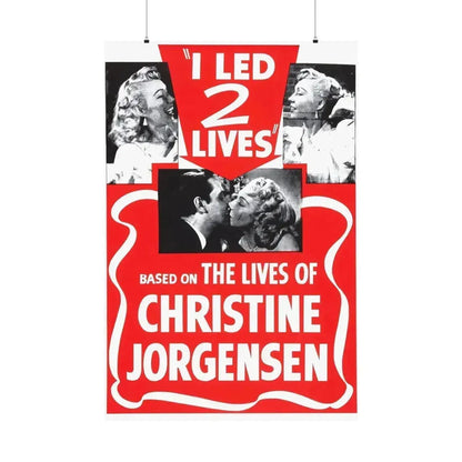 I LED 2 LIVES (GLEN OR GLENDA) 1953 - Paper Movie Poster 36" x 54" Matte - The Sticker Space