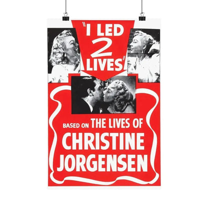 I LED 2 LIVES (GLEN OR GLENDA) 1953 - Paper Movie Poster - The Sticker Space