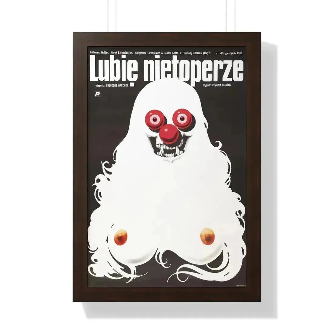 I LIKE BATS 1986 - Framed Movie Poster 16″ x 24″ Walnut - The Sticker Space