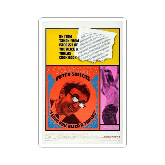 I Love You Alice B Toklas 1968 Movie Poster STICKER Vinyl Die-Cut Decal 6 Inch - The Sticker Space