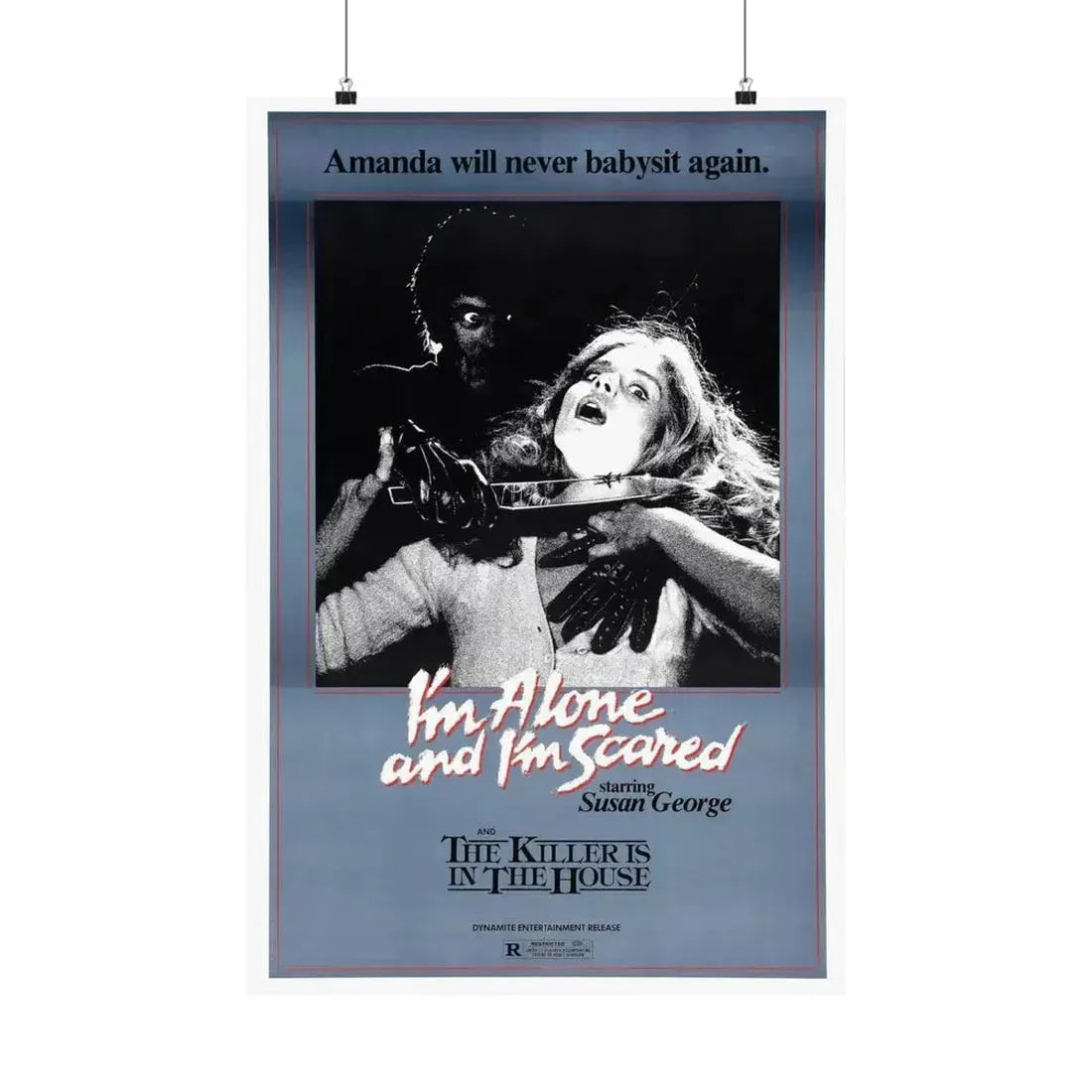 I'M ALONE AND I'M SCARED (FRIGHT) 1971 - Paper Movie Poster - The Sticker Space
