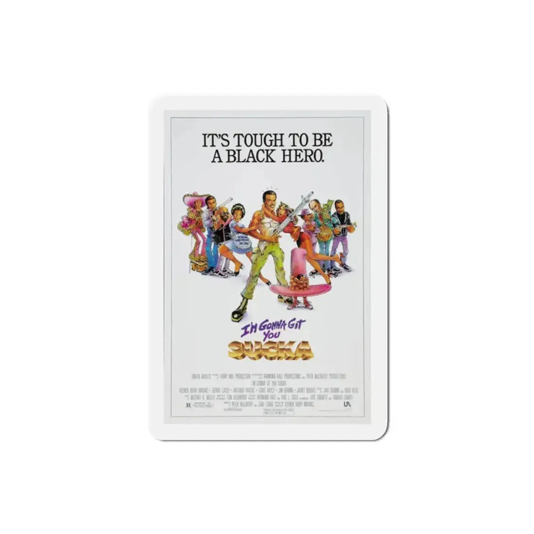 I'm Gonna Git You Sucka 1988 Movie Poster Refrigerator Magnet 2 Inch - The Sticker Space