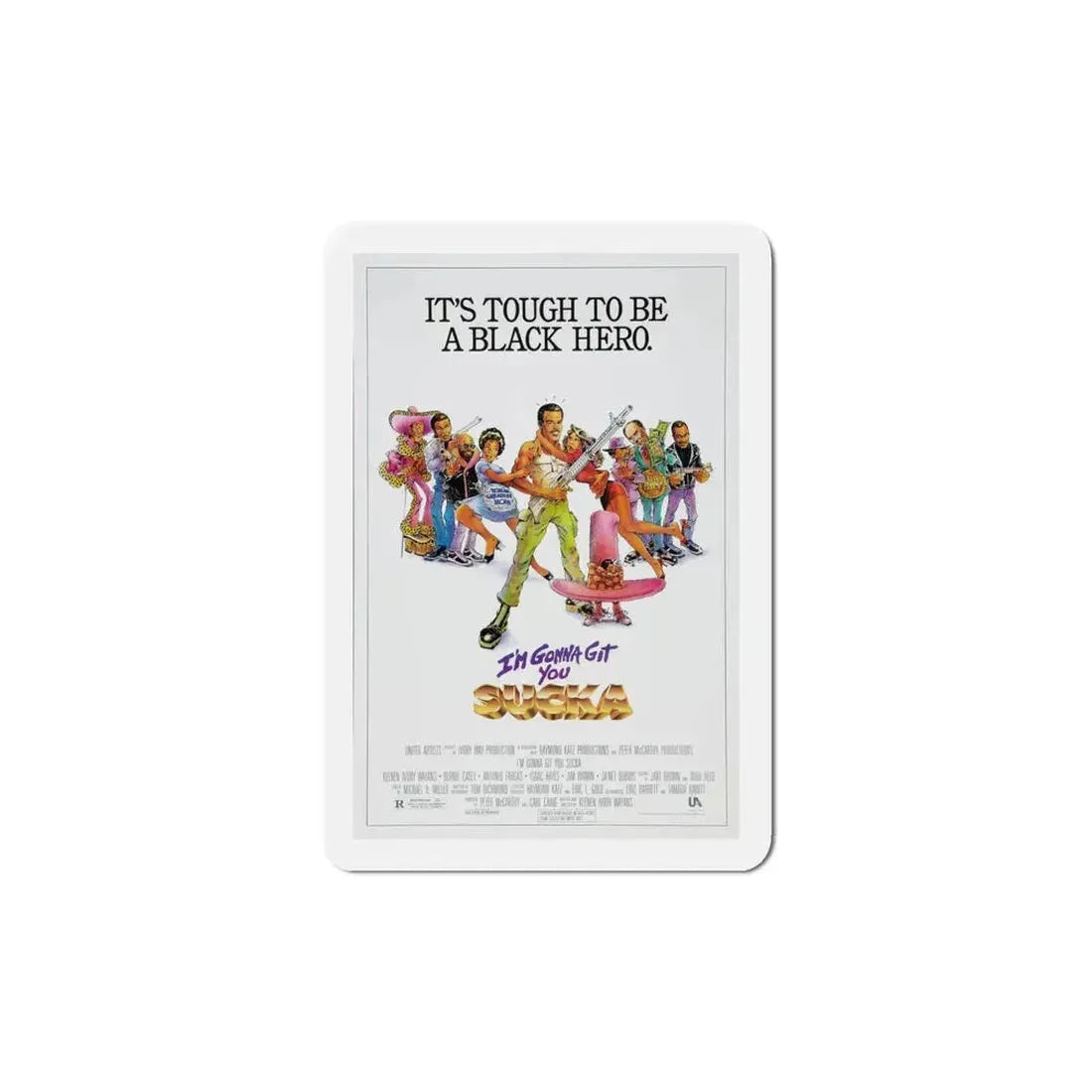 I'm Gonna Git You Sucka 1988 Movie Poster Refrigerator Magnet 5 Inch - The Sticker Space