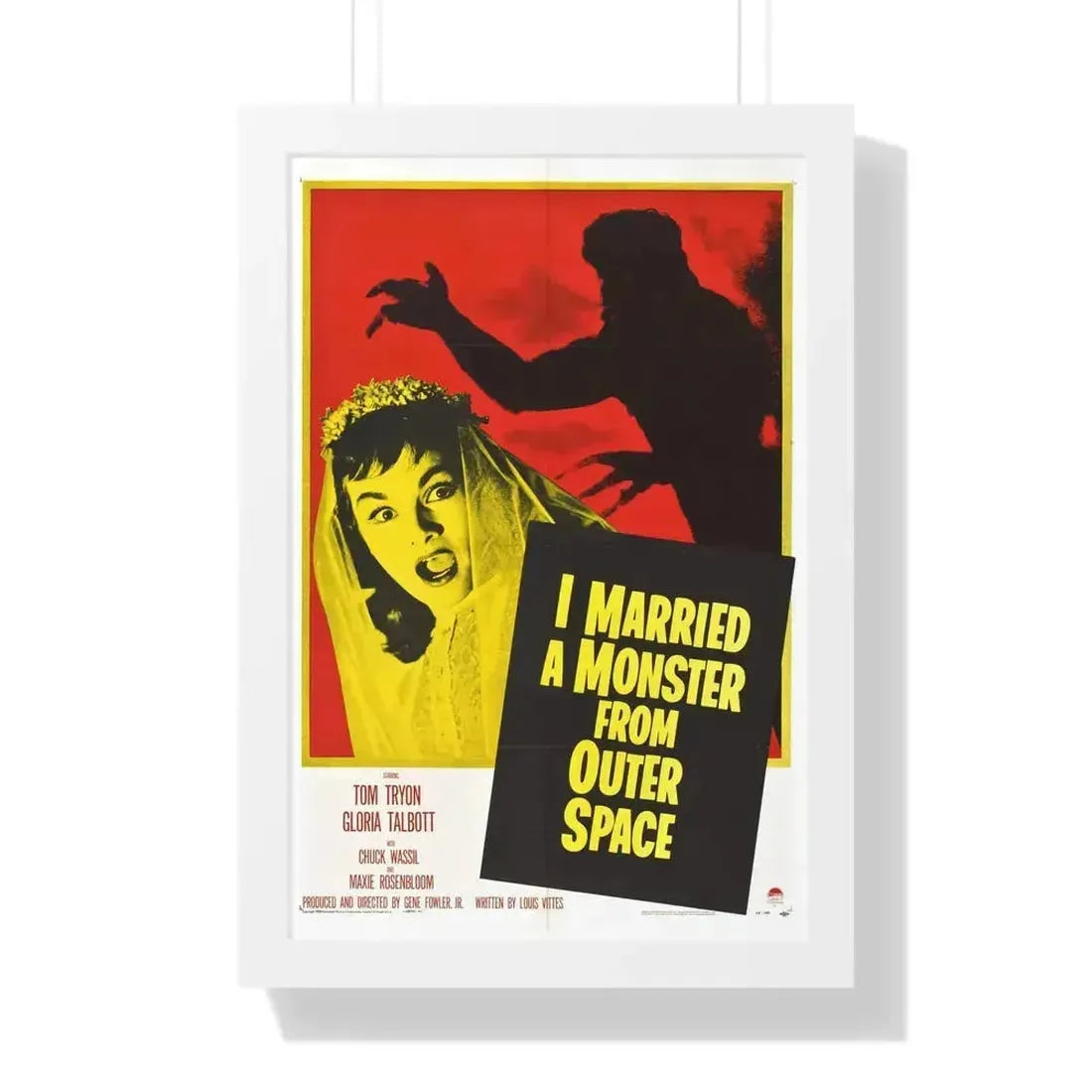 I MARRIED A MONSTER FROM OUTER SPACE 1958 - Framed Movie Poster 16″ x 24″ White - The Sticker Space