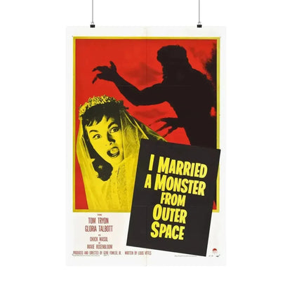 I MARRIED A MONSTER FROM OUTER SPACE 1958 - Paper Movie Poster - The Sticker Space