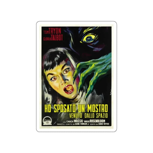 I MARRIED A MONSTER FROM OUTER SPACE (ITALIAN) 1958 Movie Poster STICKER Vinyl Die-Cut Decal 2 Inch - The Sticker Space