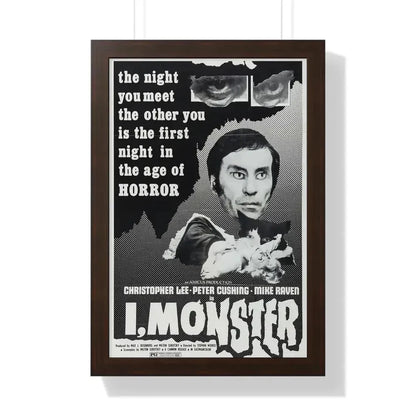 I, MONSTER (2) 1971 - Framed Movie Poster 16″ x 24″ Walnut - The Sticker Space
