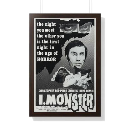 I, MONSTER (2) 1971 - Framed Movie Poster 20" x 30" Walnut - The Sticker Space