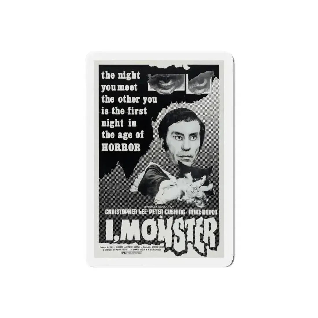 I, MONSTER (2) 1971 Movie Poster - Refrigerator Magnet 5 Inch Die-Cut - The Sticker Space