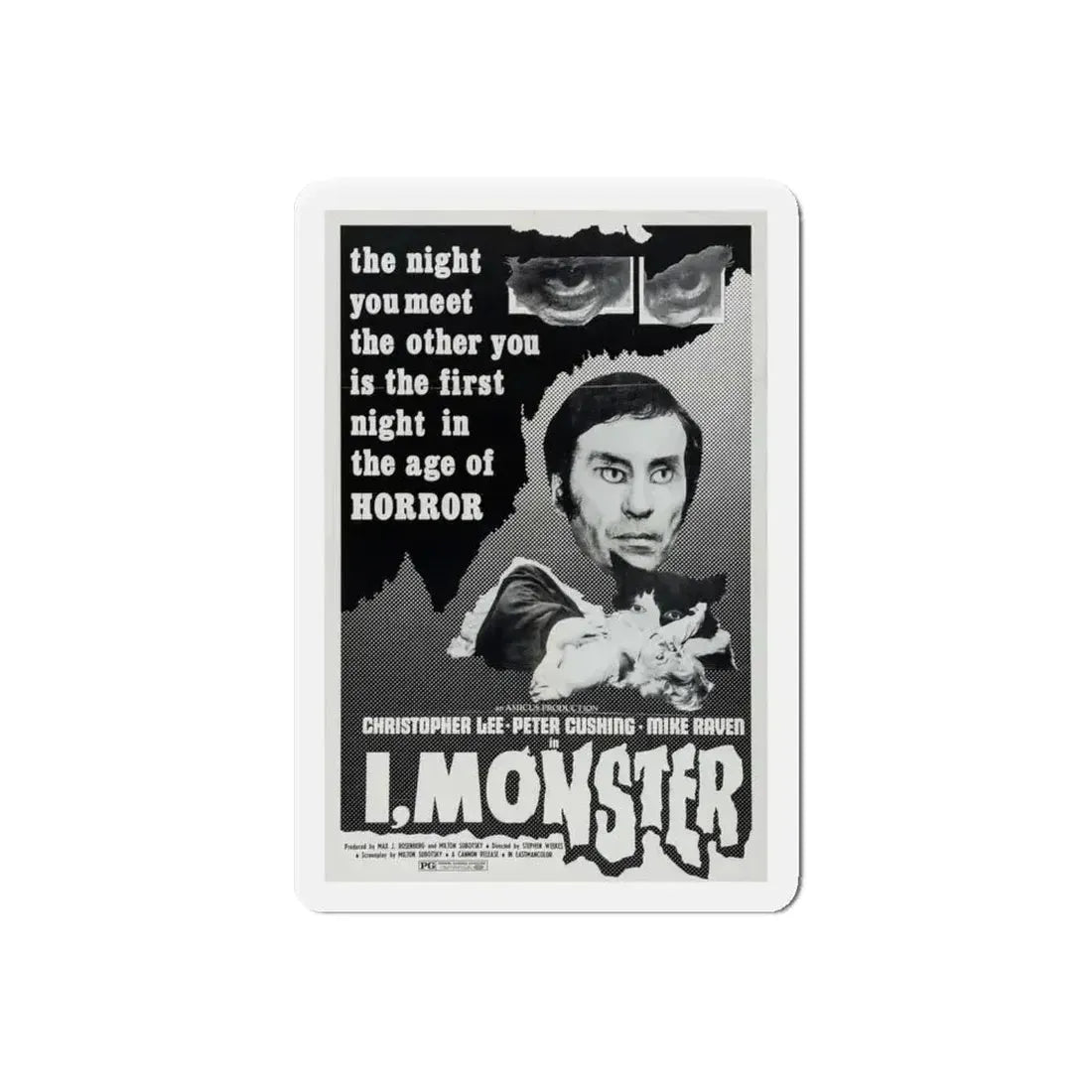 I, MONSTER (2) 1971 Movie Poster - Refrigerator Magnet 6 Inch Die-Cut - The Sticker Space