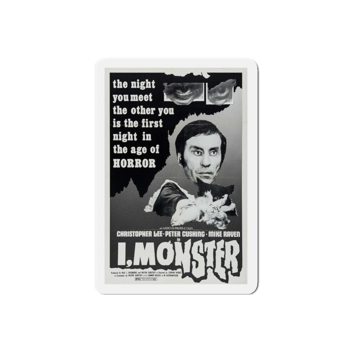 I, MONSTER (2) 1971 Movie Poster - Refrigerator Magnet-6" × 6"-The Sticker Space