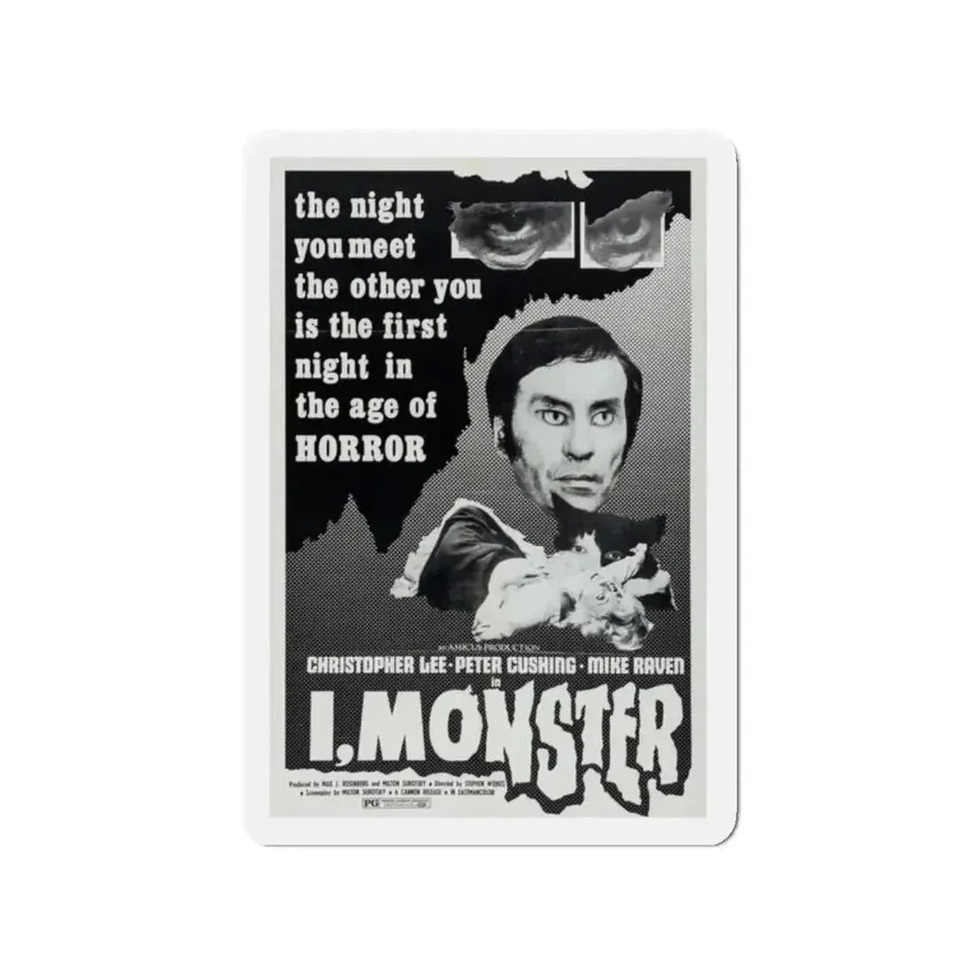 I, MONSTER (2) 1971 Movie Poster - Refrigerator Magnet - The Sticker Space