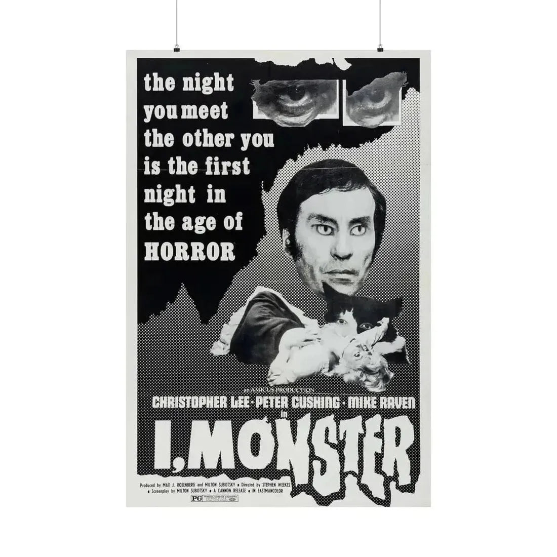 I, MONSTER (2) 1971 - Paper Movie Poster 36" x 54" Matte - The Sticker Space