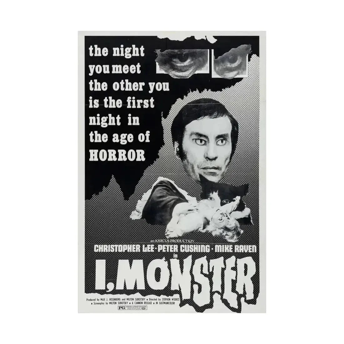 I, MONSTER (2) 1971 - Paper Movie Poster - The Sticker Space