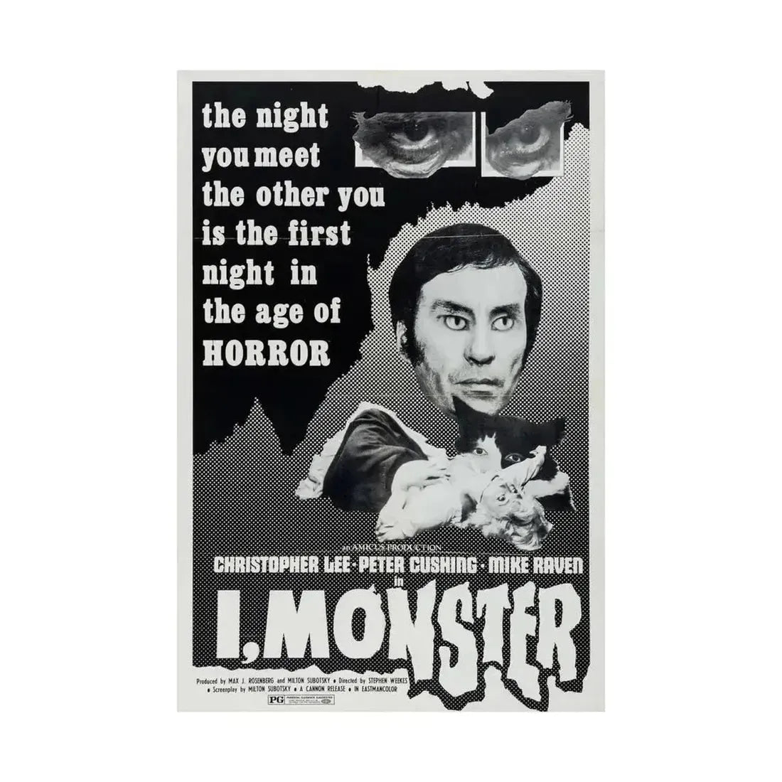 I, MONSTER (2) 1971 - Paper Movie Poster - The Sticker Space