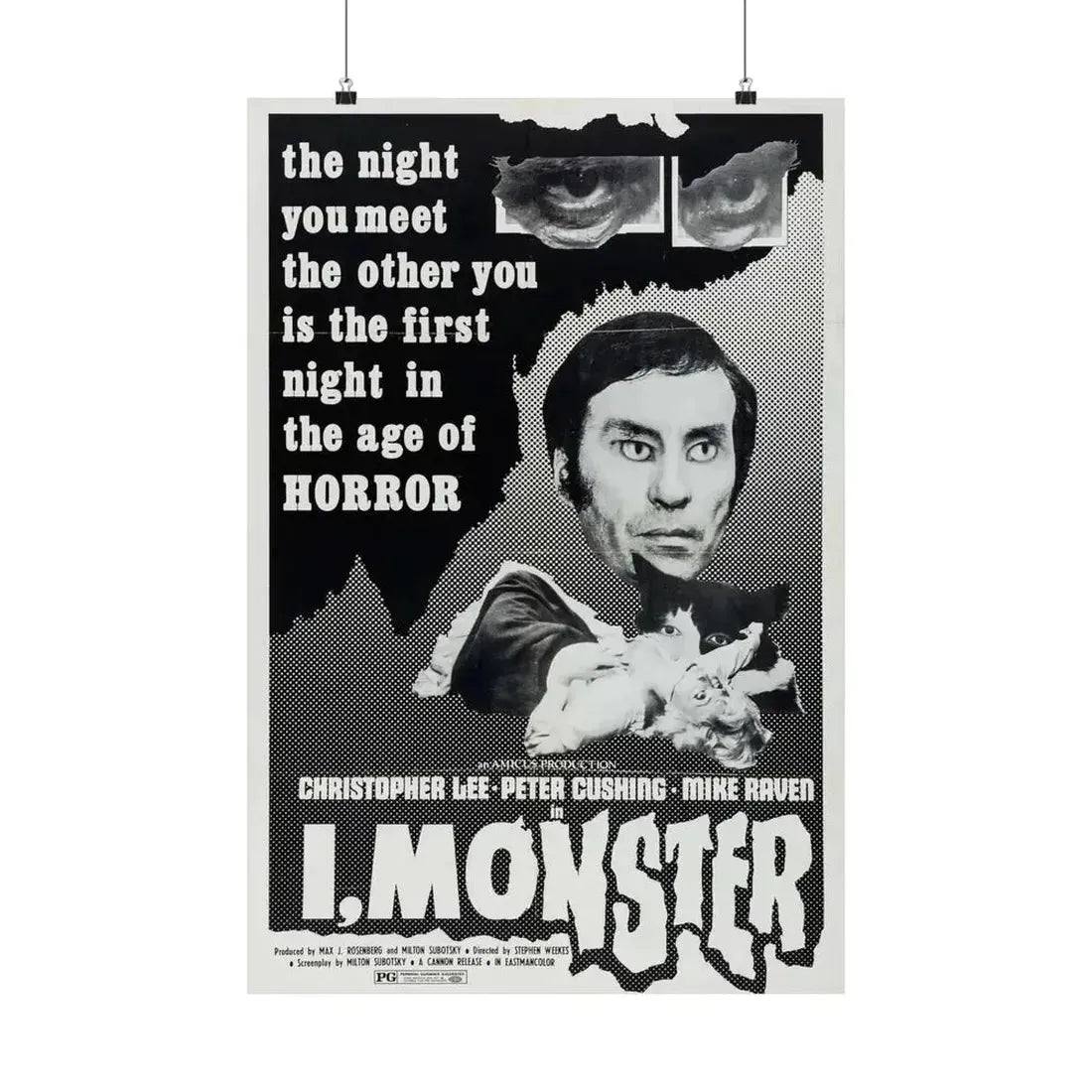 I, MONSTER (2) 1971 - Paper Movie Poster - The Sticker Space