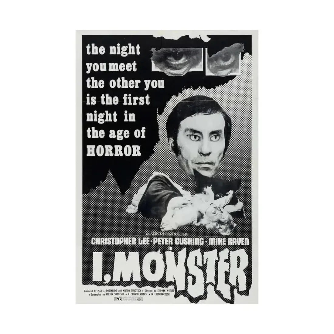 I, MONSTER (2) 1971 - Paper Movie Poster - The Sticker Space