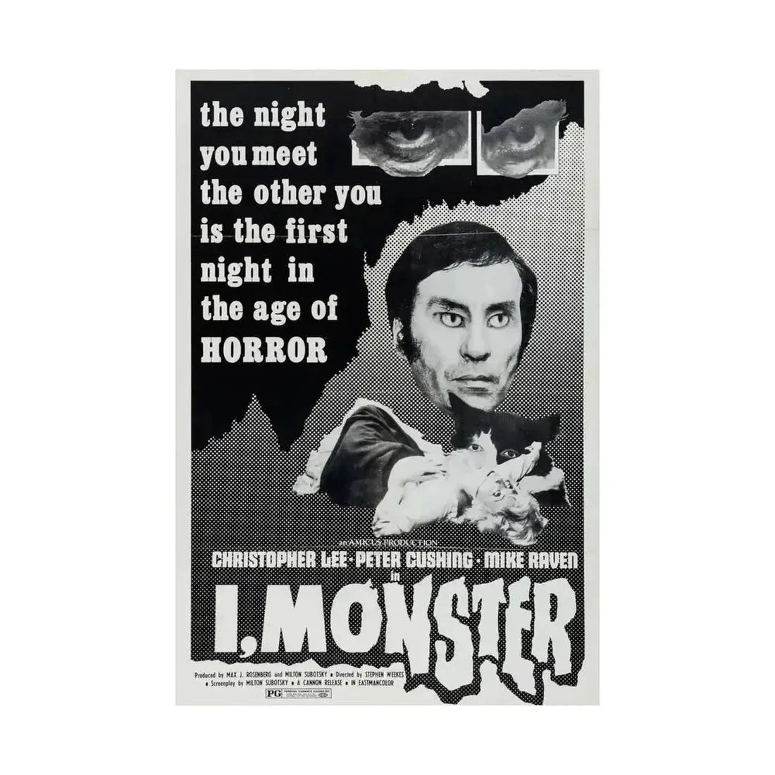 I, MONSTER (2) 1971 - Paper Movie Poster - The Sticker Space