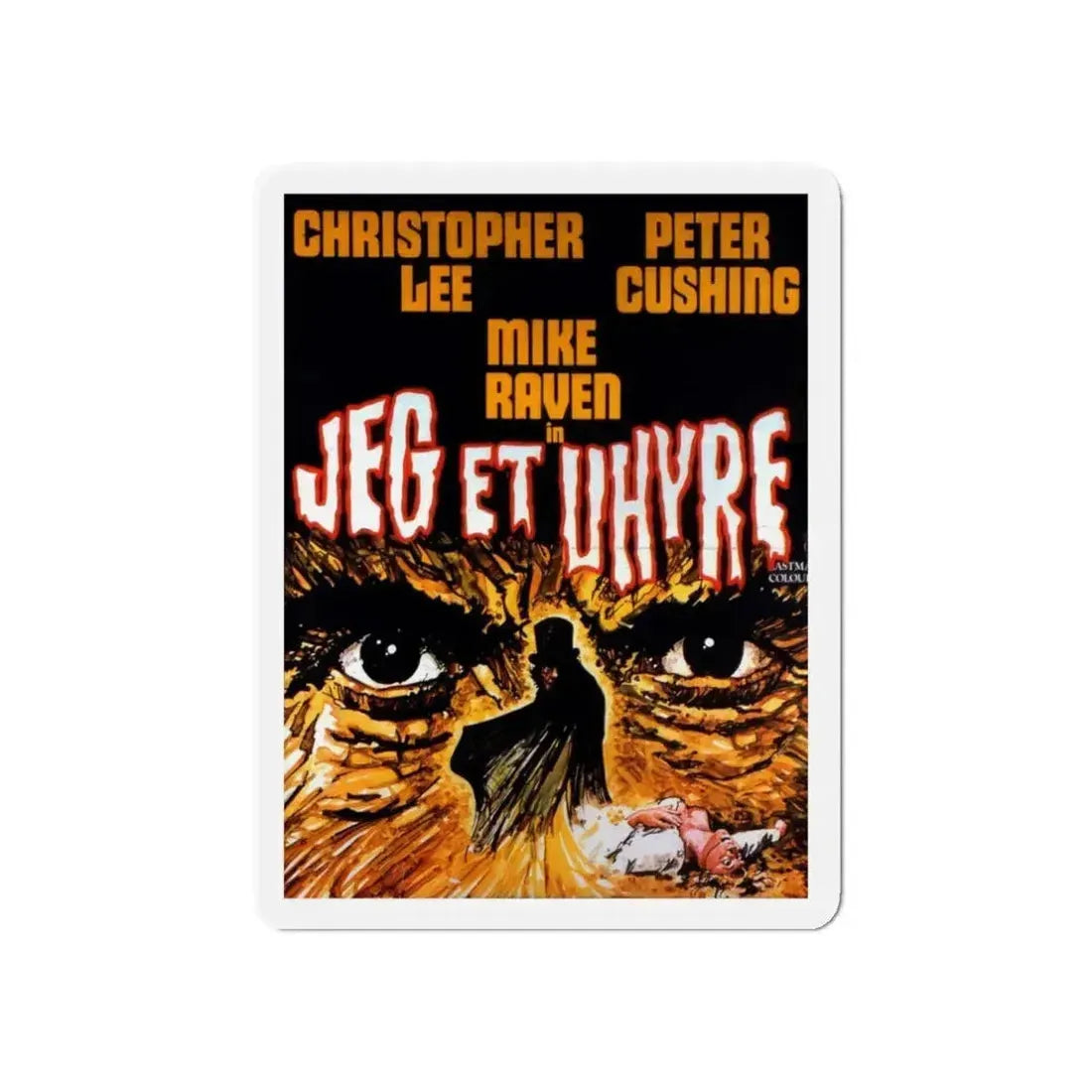 I, MONSTER (DANISH) 1971 Movie Poster - Refrigerator Magnet 3 Inch Die-Cut - The Sticker Space