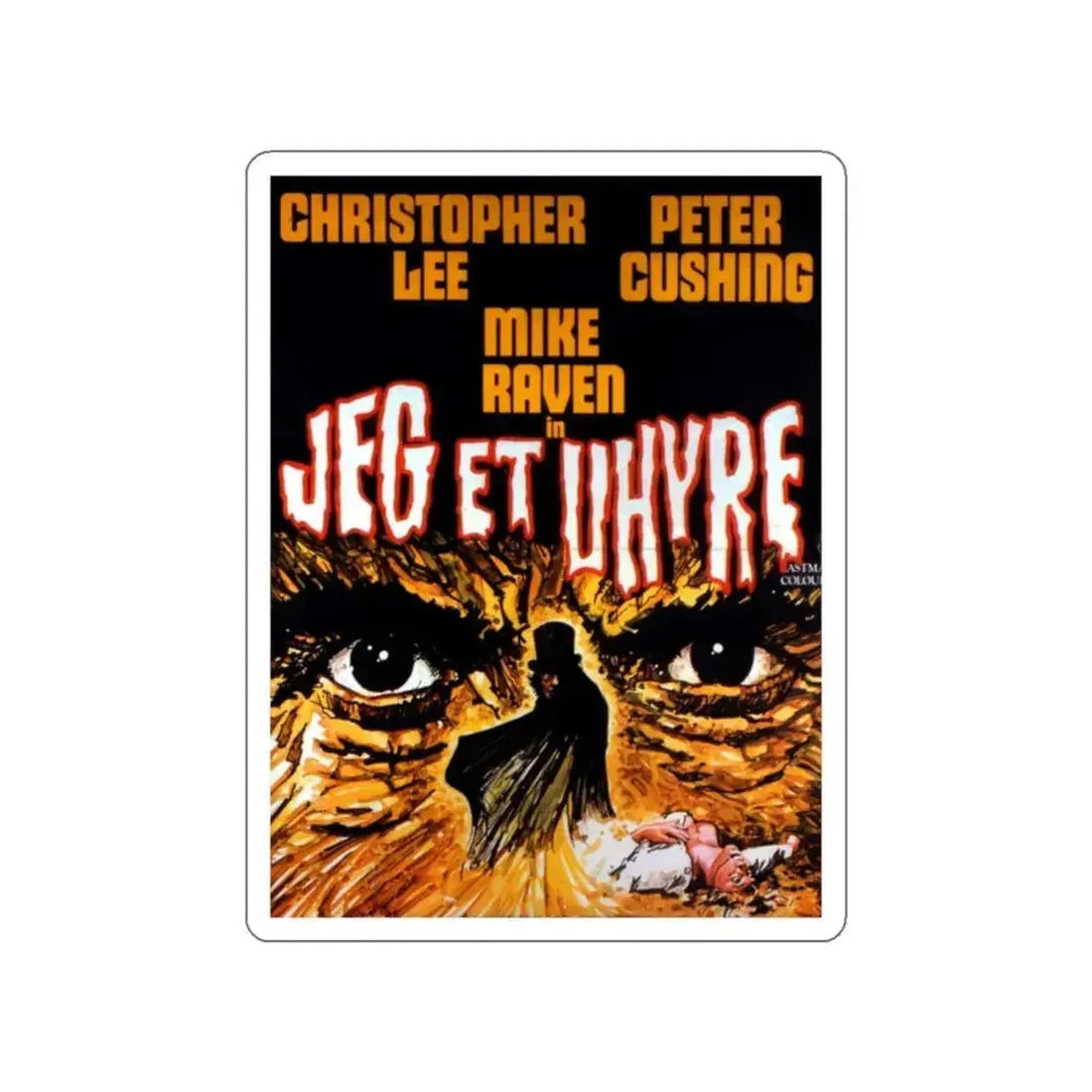 I, MONSTER (DANISH) 1971 Movie Poster STICKER Vinyl Die-Cut Decal 2 Inch - The Sticker Space