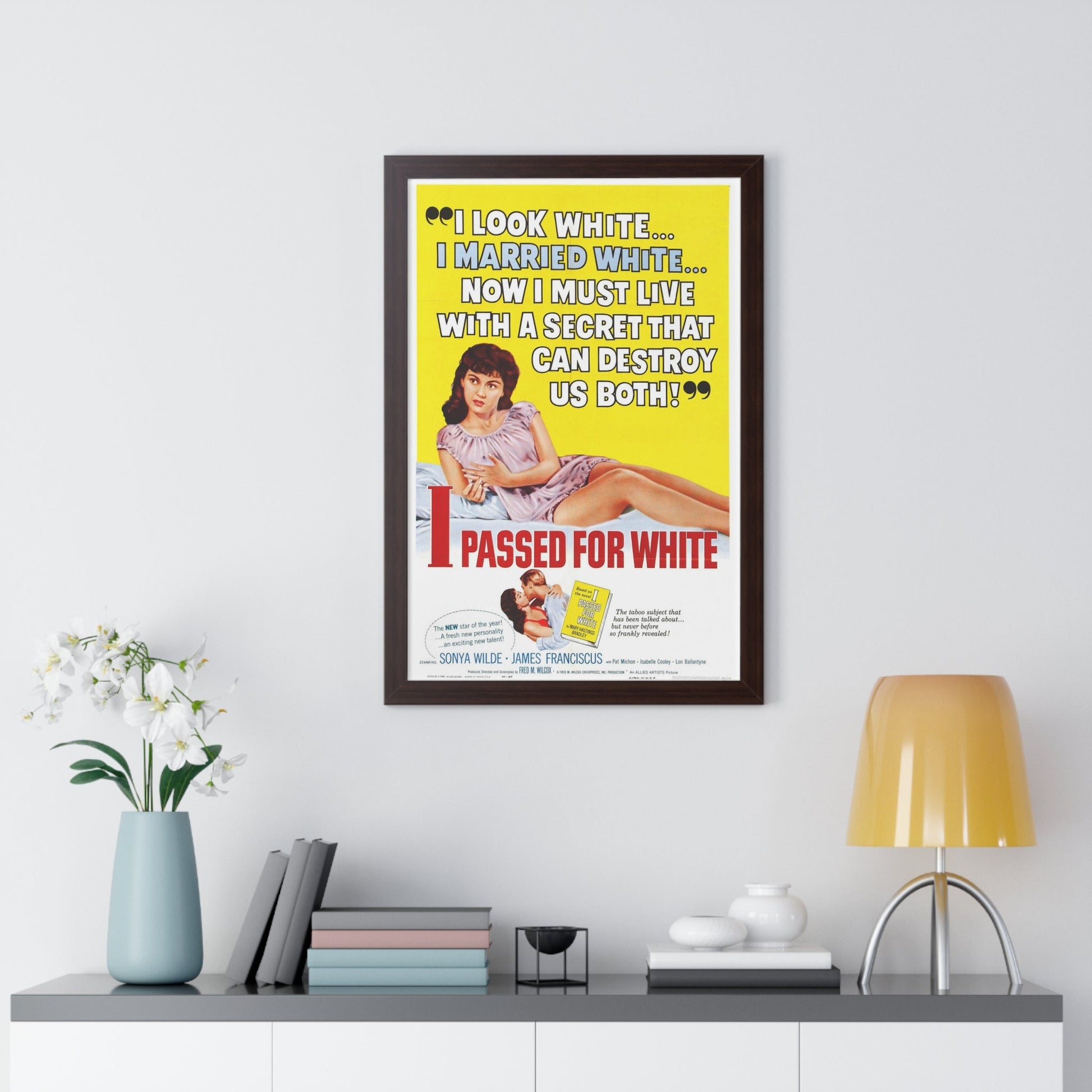 I PASSED FOR WHITE 1960 - Framed Movie Poster-The Sticker Space