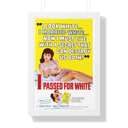 I PASSED FOR WHITE 1960 - Framed Movie Poster-16″ x 24″-The Sticker Space