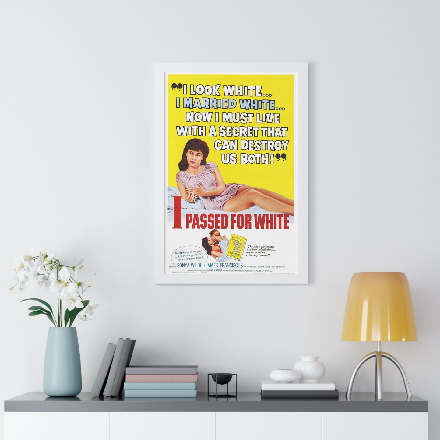 I PASSED FOR WHITE 1960 - Framed Movie Poster-The Sticker Space