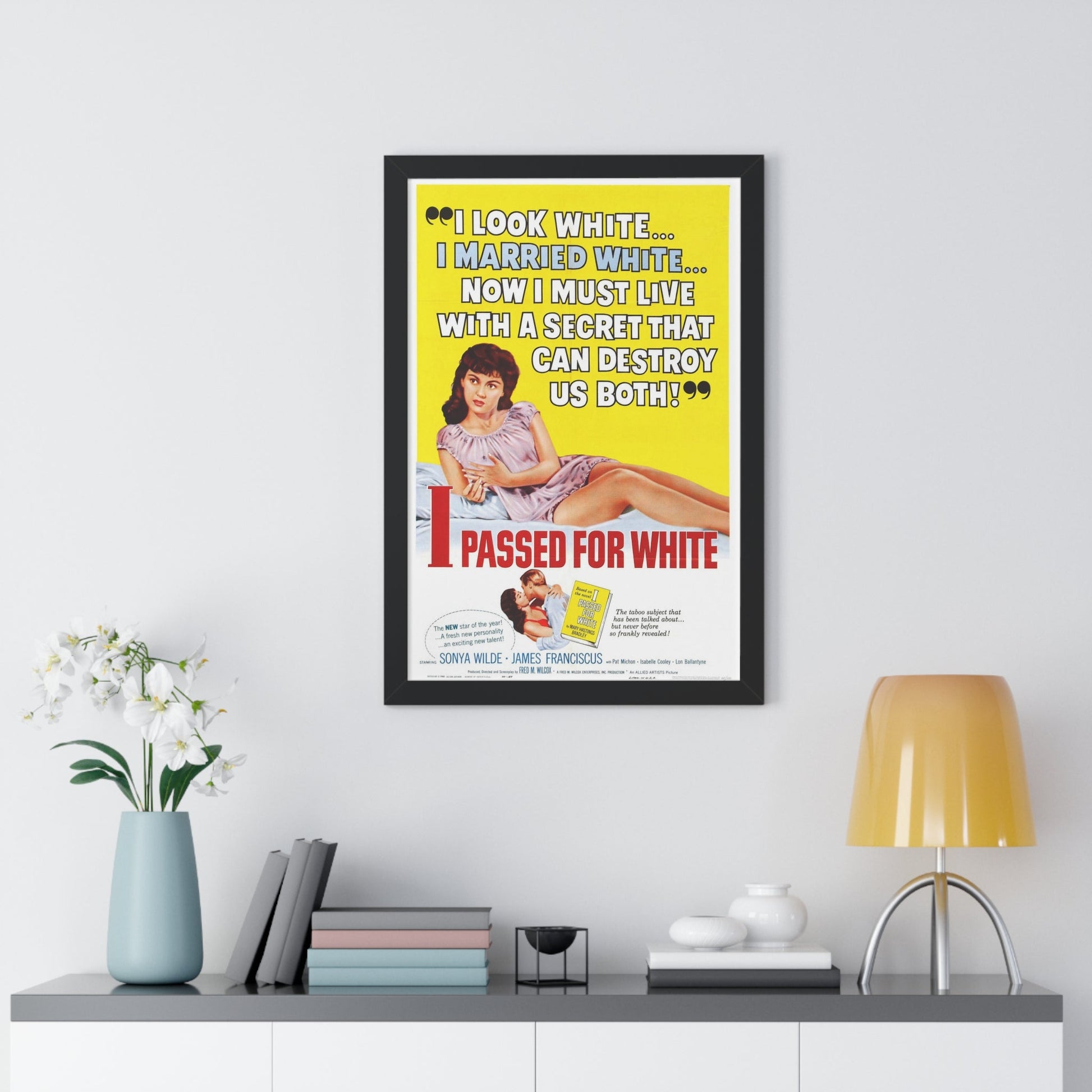 I PASSED FOR WHITE 1960 - Framed Movie Poster-The Sticker Space