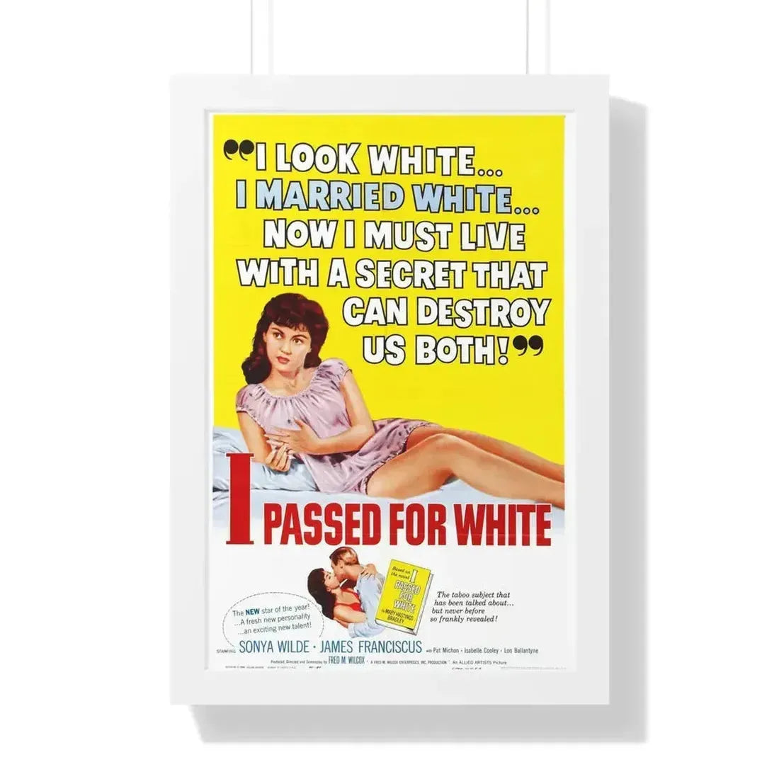 I PASSED FOR WHITE 1960 - Framed Movie Poster - The Sticker Space