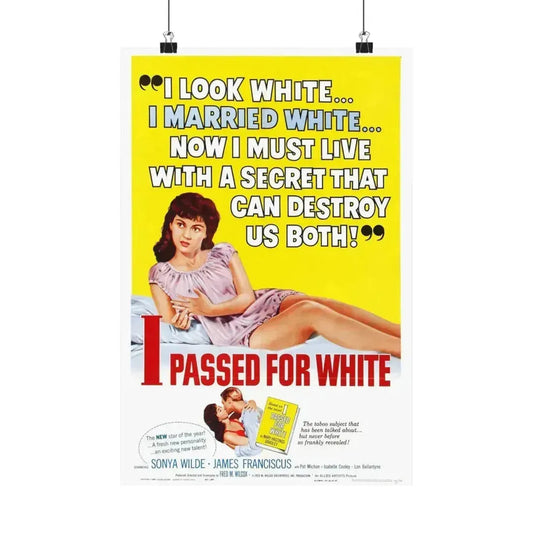 I PASSED FOR WHITE 1960 - Paper Movie Poster 12″ x 18″ Matte - The Sticker Space