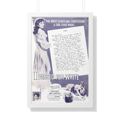 I PASSED FOR WHITE (2) 1960 - Framed Movie Poster 20" x 30" White - The Sticker Space
