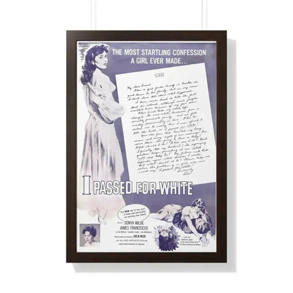 I PASSED FOR WHITE (2) 1960 - Framed Movie Poster - The Sticker Space