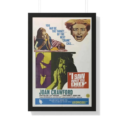 I SAW WHAT YOU DID 1965 - Framed Movie Poster - The Sticker Space