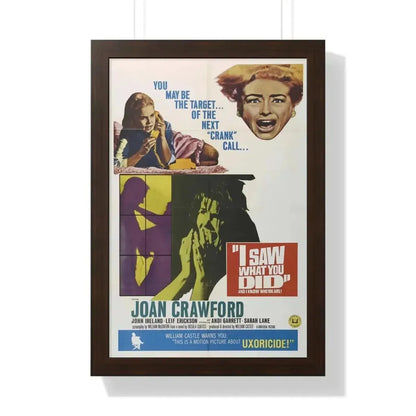 I SAW WHAT YOU DID 1965 - Framed Movie Poster - The Sticker Space