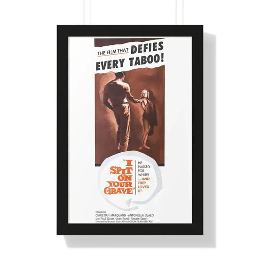 I SPIT ON YOUR GRAVE 1959 - Framed Movie Poster 16″ x 24″ Black - The Sticker Space