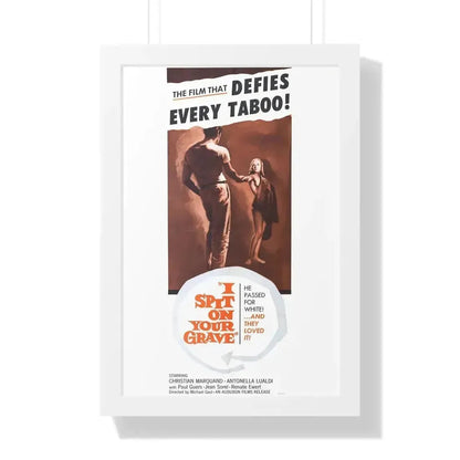 I SPIT ON YOUR GRAVE 1959 - Framed Movie Poster 16″ x 24″ White - The Sticker Space