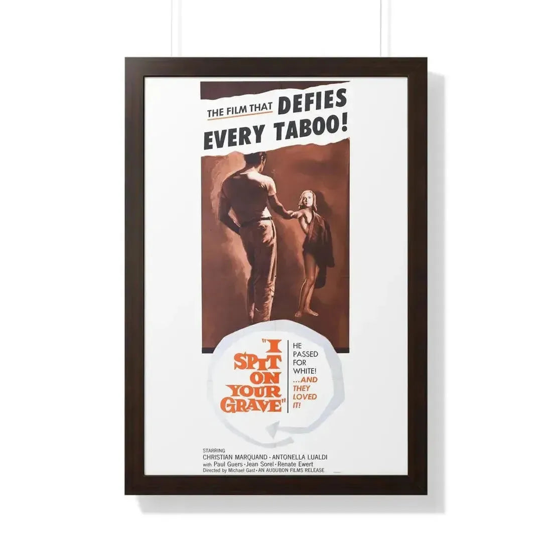 I SPIT ON YOUR GRAVE 1959 - Framed Movie Poster - The Sticker Space