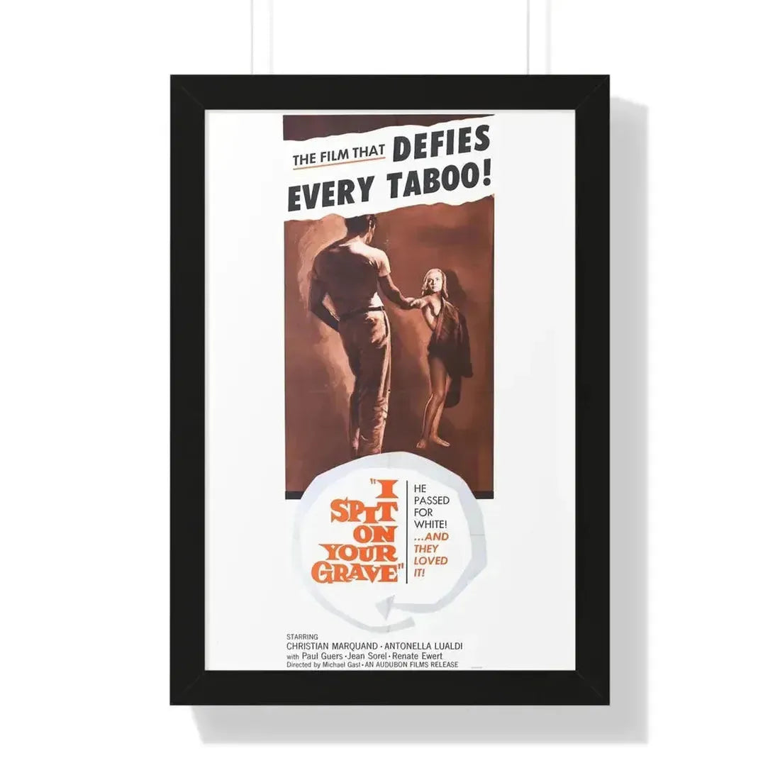 I SPIT ON YOUR GRAVE 1959 - Framed Movie Poster - The Sticker Space