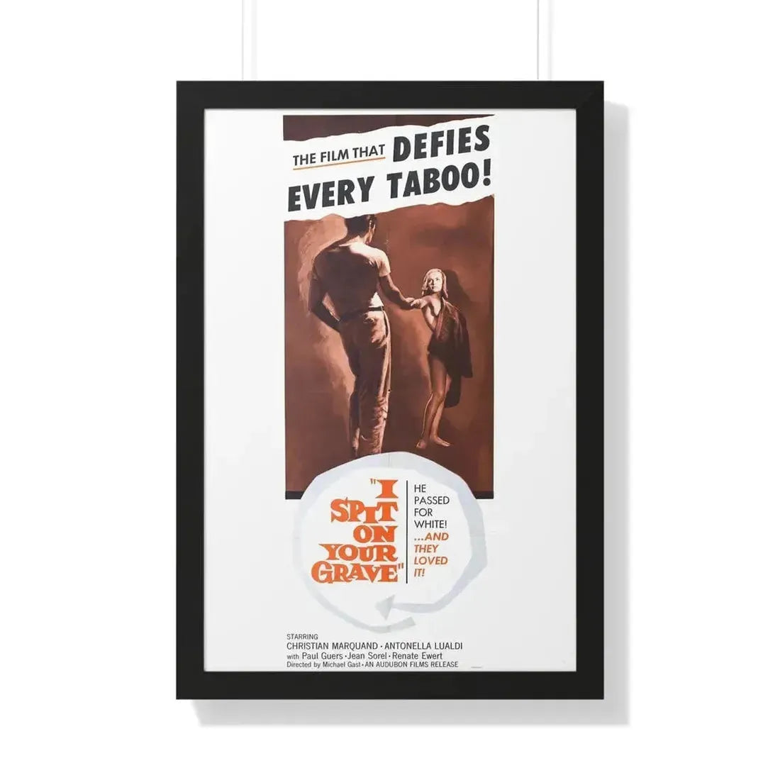 I SPIT ON YOUR GRAVE 1959 - Framed Movie Poster - The Sticker Space