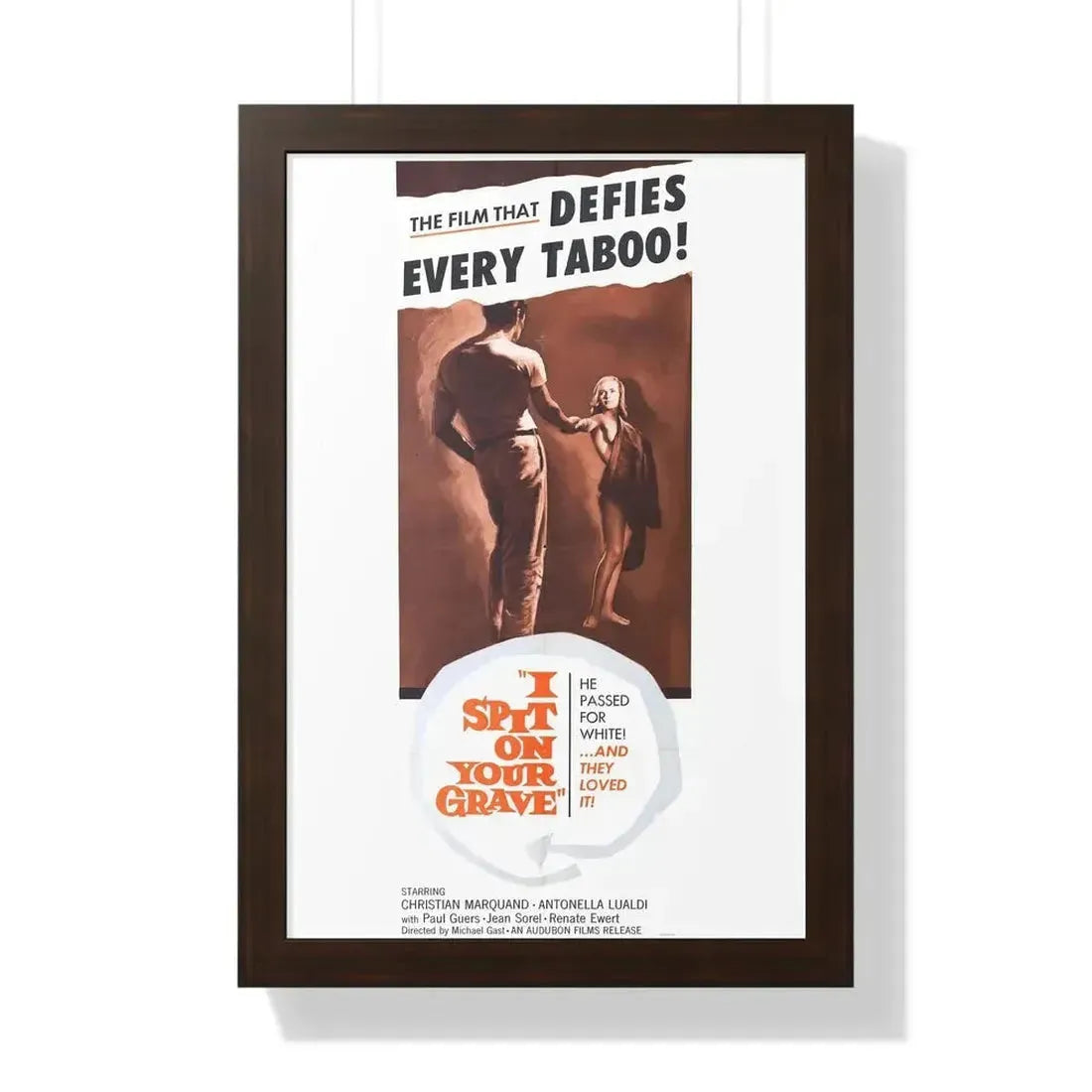 I SPIT ON YOUR GRAVE 1959 - Framed Movie Poster - The Sticker Space