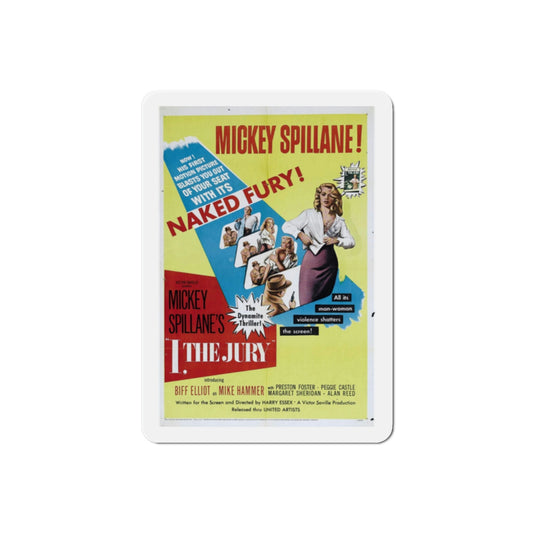 I the Jury 1953 Movie Poster Die-Cut Magnet-2 Inch-The Sticker Space