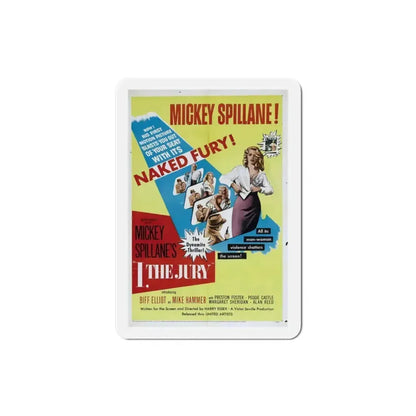 I the Jury 1953 Movie Poster Refrigerator Magnet 3 Inch - The Sticker Space