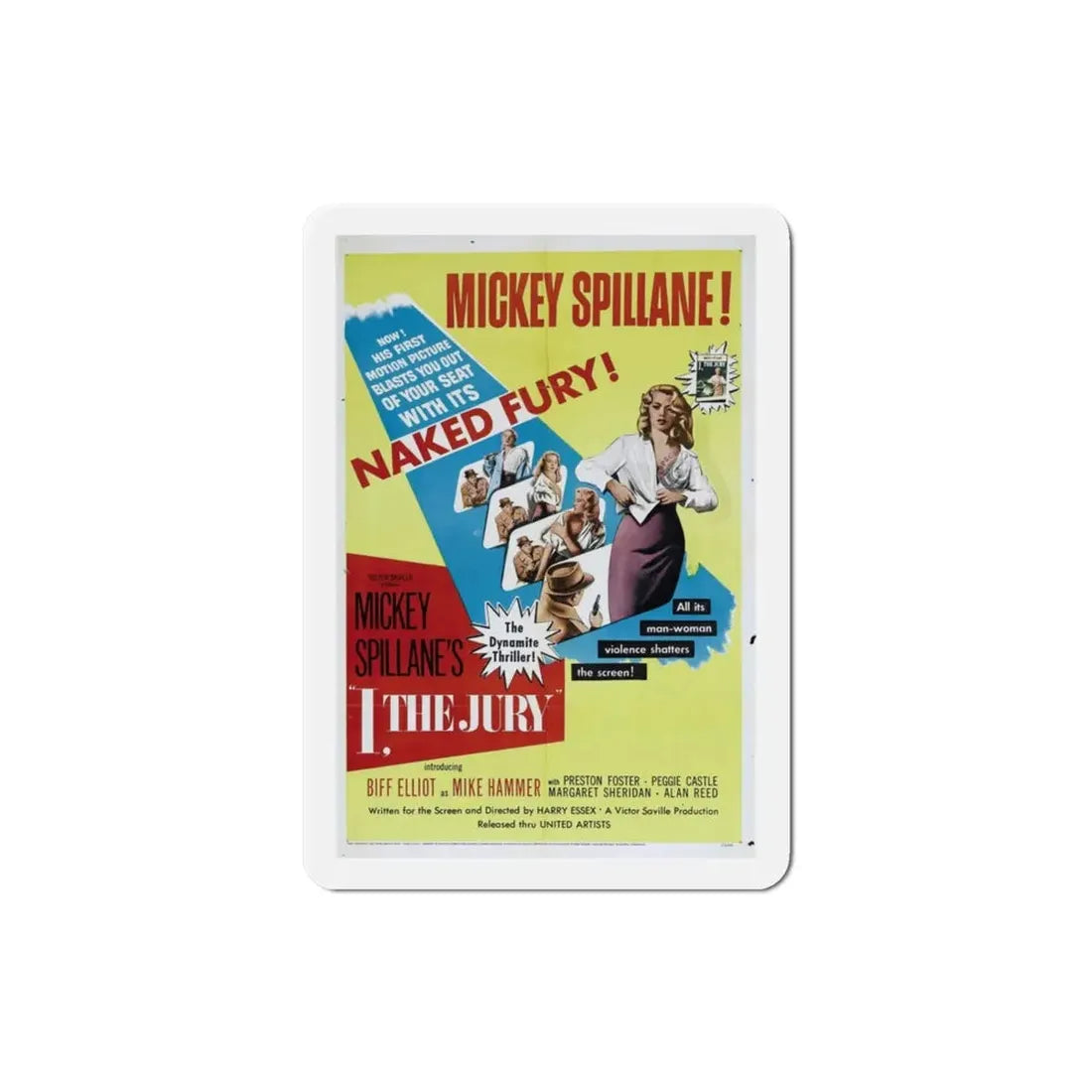 I the Jury 1953 Movie Poster Refrigerator Magnet - The Sticker Space
