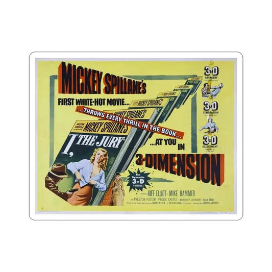 I the Jury 1953 v2 Movie Poster STICKER Vinyl Die-Cut Decal 6 Inch - The Sticker Space
