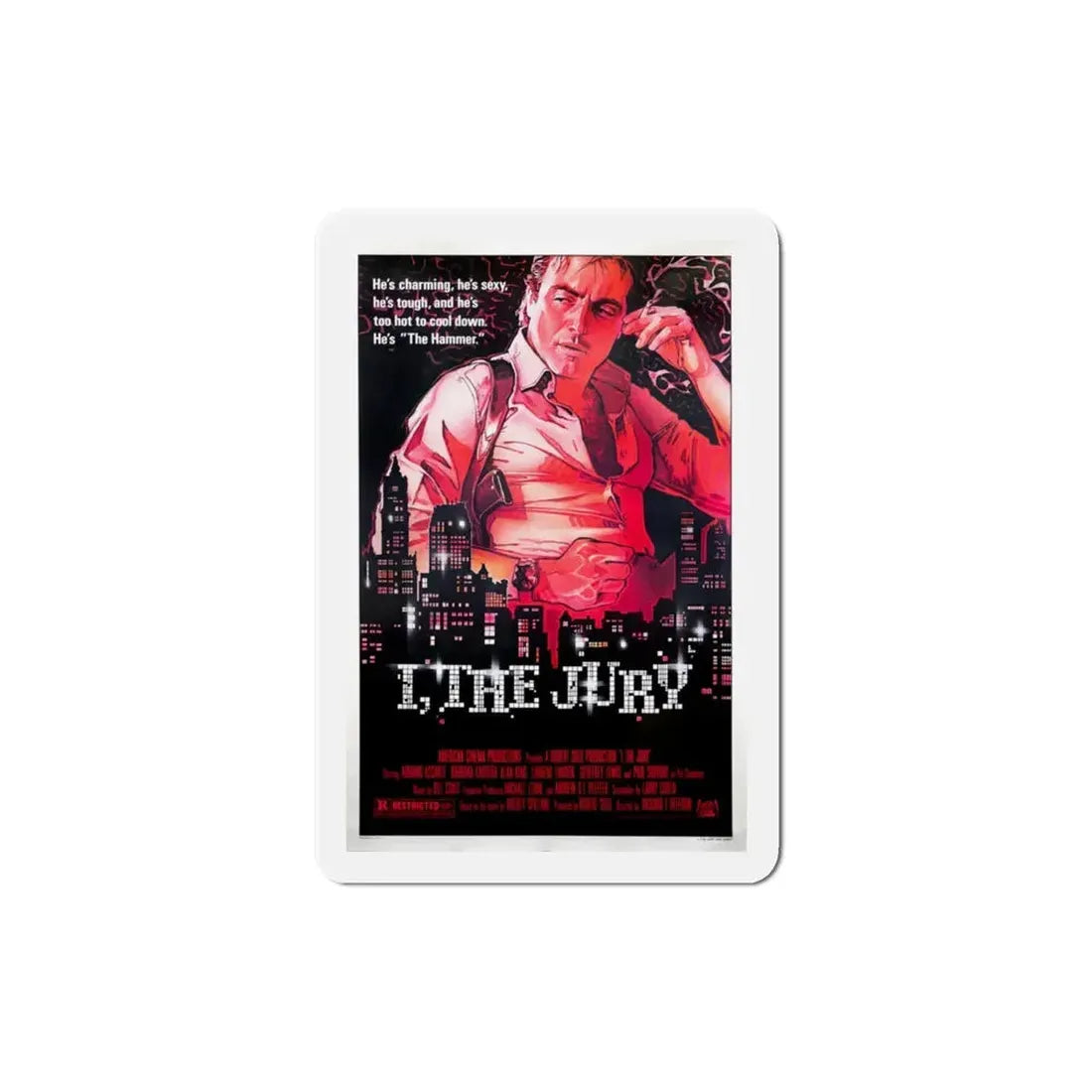 I, the Jury 1982 Movie Poster Refrigerator Magnet 3 Inch - The Sticker Space