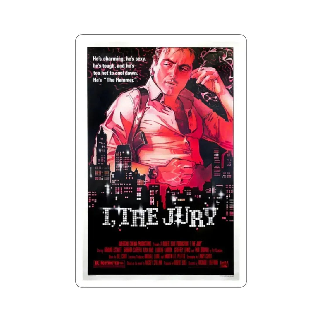 I, the Jury 1982 Movie Poster STICKER Vinyl Die-Cut Decal 2 Inch - The Sticker Space
