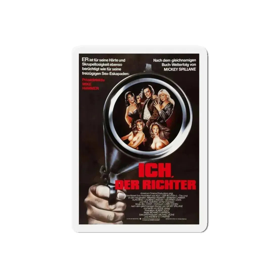 I THE JURY (GERMAN) 1982 Movie Poster - Refrigerator Magnet 6 Inch Die-Cut - The Sticker Space